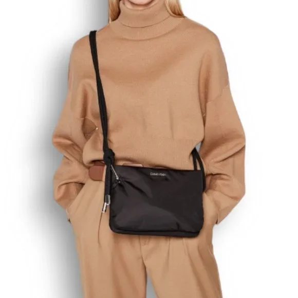 Calvin Klein Roped Recycled Crossbody Bag in Black & Silver BNWT - Picture 8 of 16